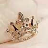 Hot Fashion Charm Crystal Crown Brooch Retro Big Royal Brooch Rhinestones Brooch Woman Jewelry Wedding Corsage Handmade ► Photo 2/6