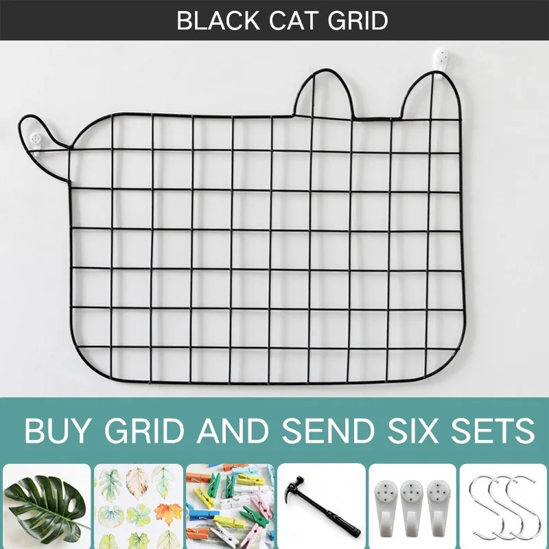 HBH Multifunction Cat shape Grid Panel,Wall Decor Photo Wall Wall Art Display Organizer, Size22 x 15.6, Home decoration  (11)