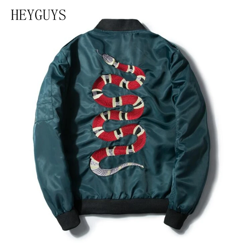 HEYGUYS вышивка куртка осень Ma1 куртка Бомбер пальто тонкая мужская хип-хоп мода уличная одежда размер США M L XL XXL XXXL XXXXL