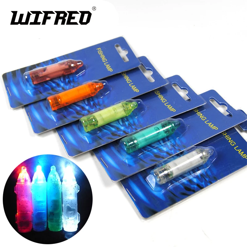 Wifreo 5pcs Mini Underwater Fishing Lamp Flashing LED Octopus Lure
