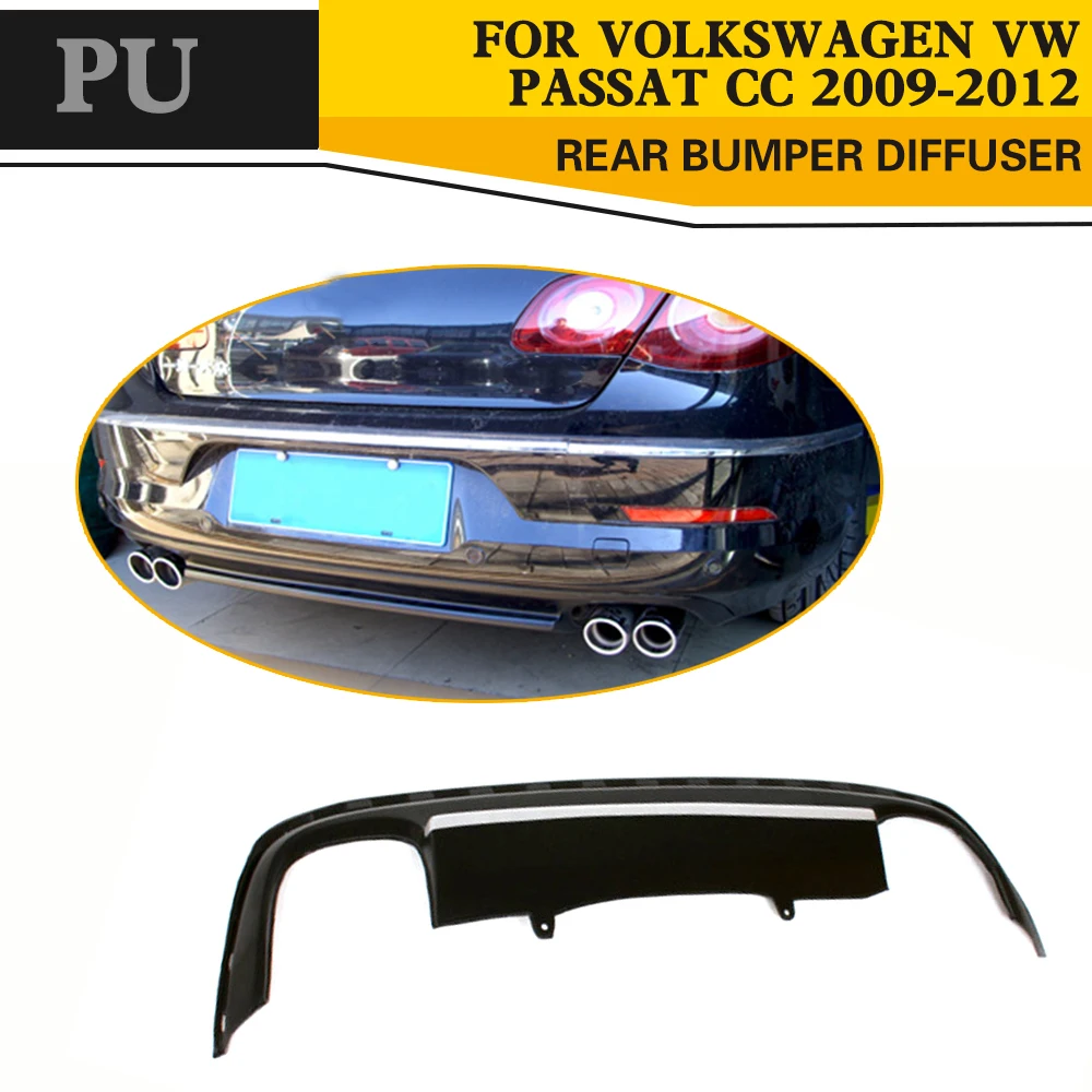 Car Styling PU Auto Rear Diffuser Lip Spoiler for VW PASSAT CC 2008