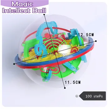 

100 Steps Small Size 3D Cubes Brain Teaser Game Sphere Maze perplexus magic ball toys for all kids