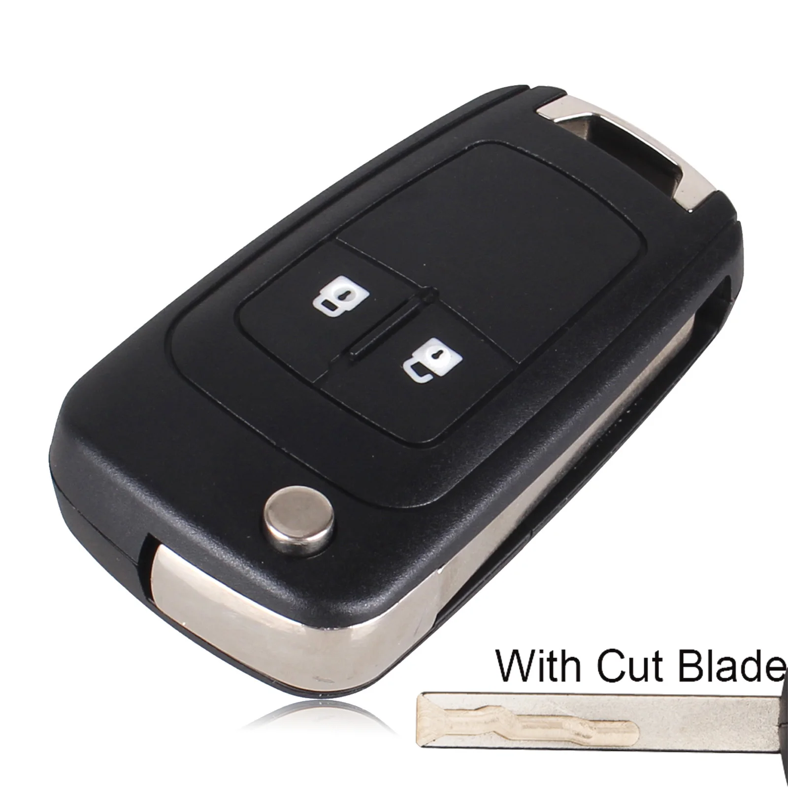 KEYYOU cut/uncut blade откидной складной чехол для ключей для Chevrolet Camaro/Cruze/Equinox/Impala/Malibu/Sonic HU100 Blade - Цвет: 2 B cut