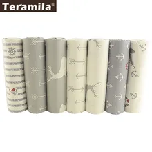 Teramila серый Serise Fat Quarters хлопок саржевая Ткань DIY шитье лоскутное 7 шт./40 см x 50 см домашний текстиль Tissus Скрапбукинг