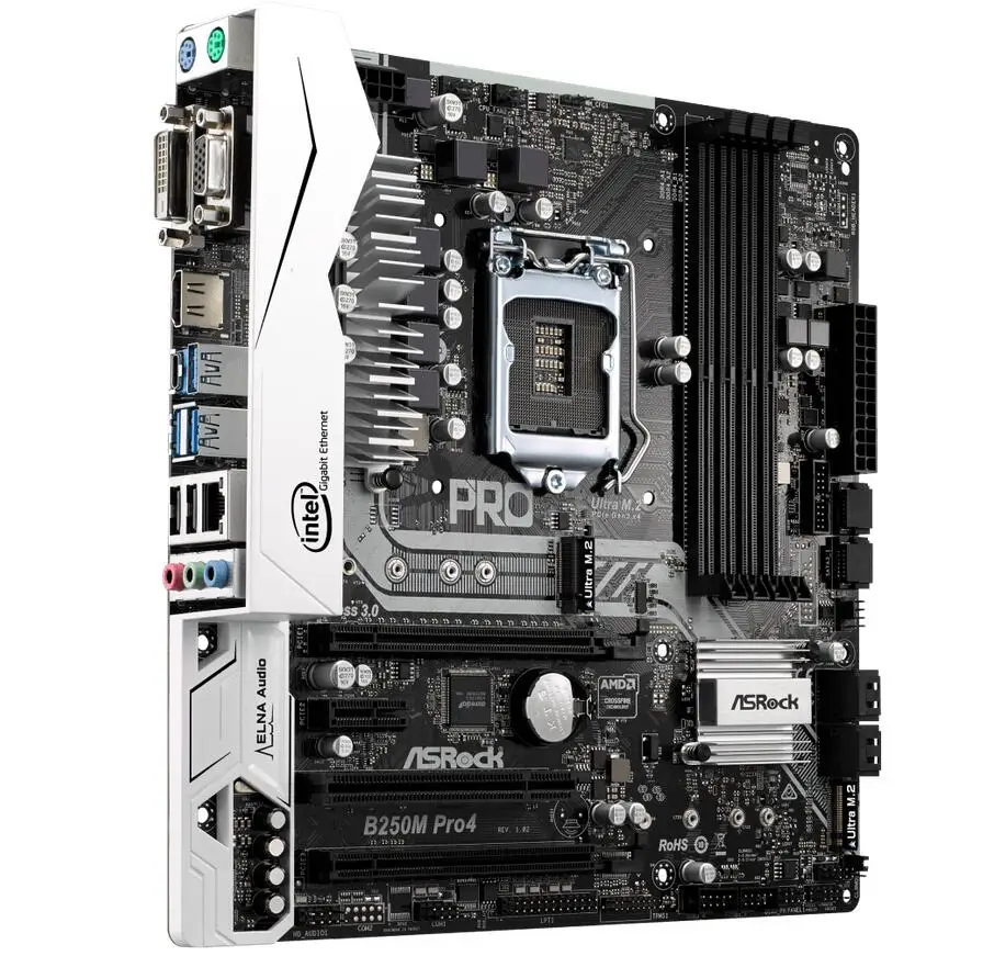 Материнская плата ASRock B250M Pro4 для Intel B250 LGA 1151 Socket SATA 6 ГБ/сек. Ultra M.2 с интерфейсом USB 3,0 type-C DDR4 Micro ATX для настольных ПК