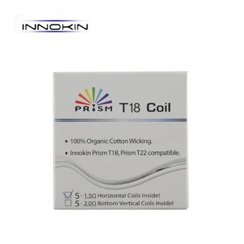 

5pcs 100% Original Innokin Endura T18 Coils 1.5ohm Prism T18 Replacement Coil Heads For Endura Prism T18 endura T22 Tank