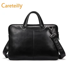 Для мужчин Натуральная Винтаж кожи Посланник Сумка для ноутбука Бизнес портфель Портфели