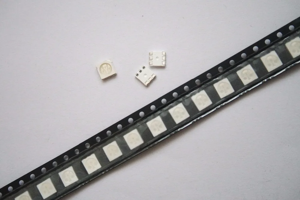 5050 RGB SMD LED 50 шт Красный Синий Зеленый SMT PLCC 6 светильник CHIPS светоизлучающие диоды