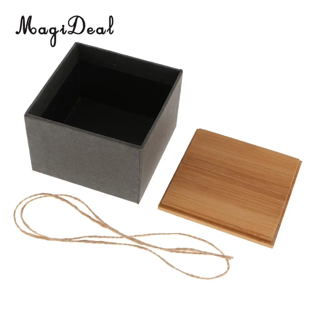 Bamboo Lid Tea Storage Box Tea Packing Box Handmade Natural Tea Coffee Caddy Jar Storage Holder Canister