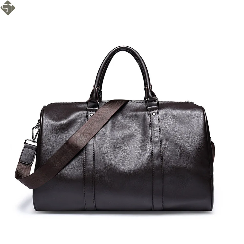 Us 23 2 20 Off Luxury Brand Large Capacity Leather Men S Travel Bags Vintage Bucket Handbags Shoulder Bag Volume Business Luggage In