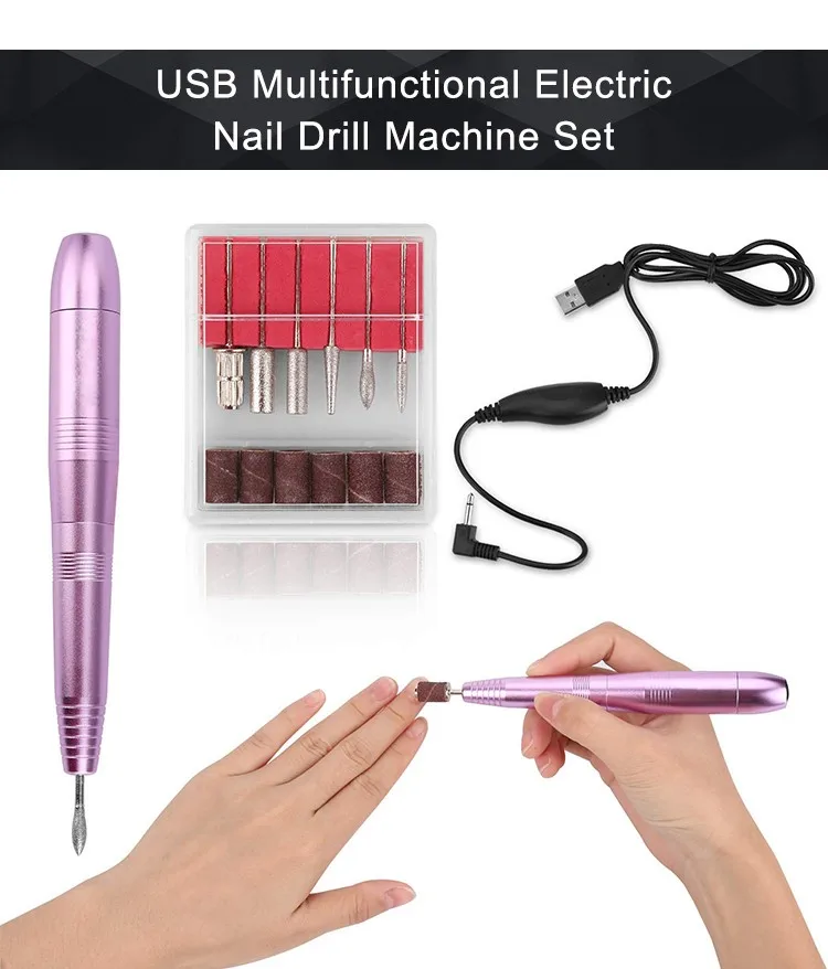 2019 New Professional USB Nail Drill Mini Portable Nail Drill Pen