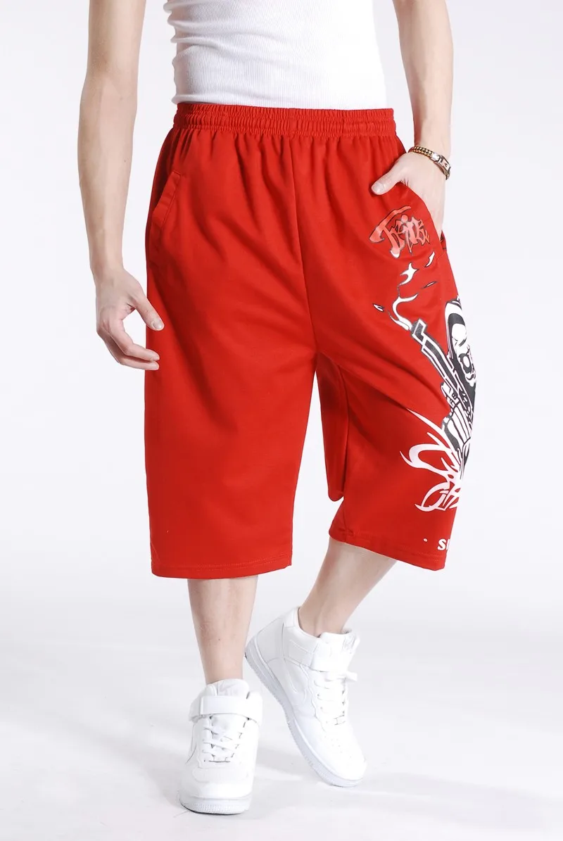 SINYIT, новая модная брендовая одежда размера плюс, Мешковатые Свободные Хип-хоп мужские повседневные пляжные шорты с черепами, пляжные шорты, boardкороткие, XXXL 4XL 5XL 6XL