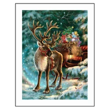 На заказ Алмазная картина eigen foto bird Рождество Сика олень Мандала Алмазная картина Полная площадь/круглые фильмы для украшения дома