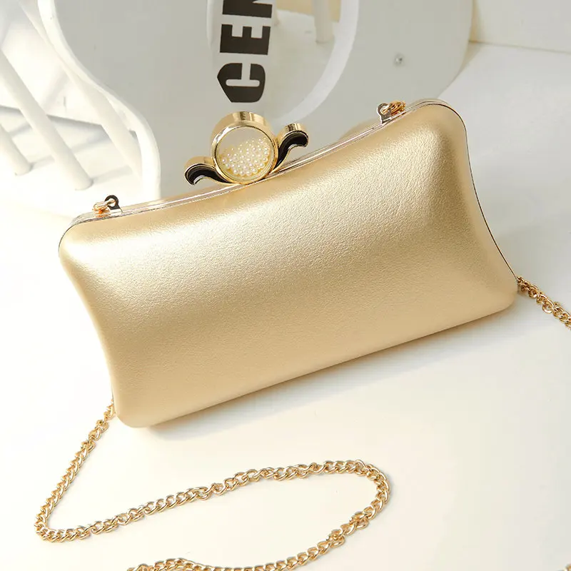 UKQLING Women Box Clutch Small Hardcase Metal Clutches Evening Shoulder Bags for Party Dinner Hand bag Wedding Bridesmaid Bag