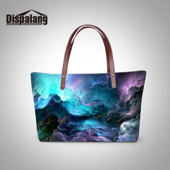 

Fashion Women Handbags Clouds Star Universe Single Shoulder Hand Bag Large Capacity Women Shopping Bags Women Casual Beach Bags
