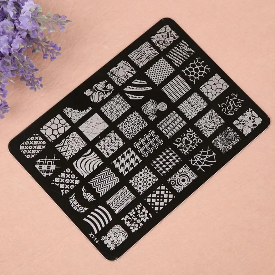 

FeatheringWomen Good Quality New Nail Stamping Printing Plate Image Stamps Plate Nail Art Decor Manicure Template P30 Apr18 HW
