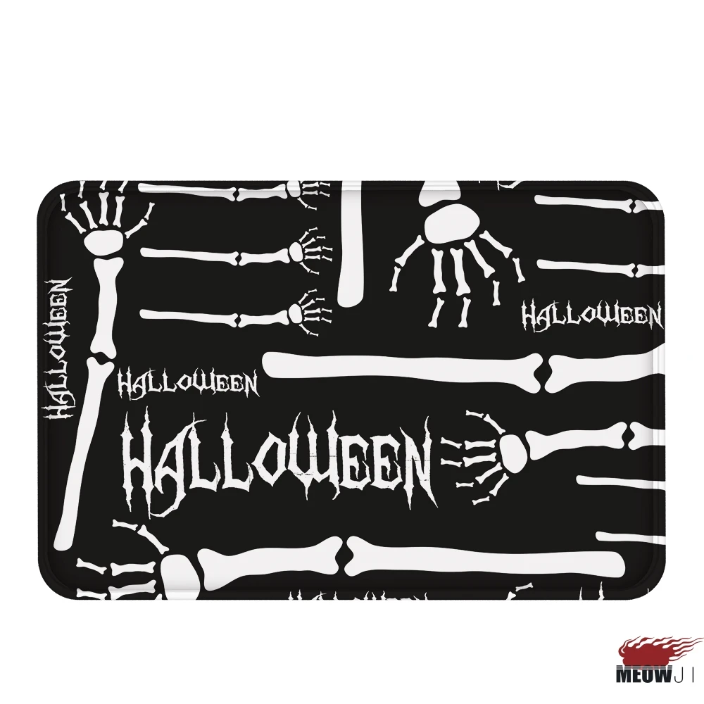 [MIAOJI] Скелеты Череп Хэллоуин мягкий коврик для ванной комнаты Впитывающий Коврик для ванны нескользящий коврик