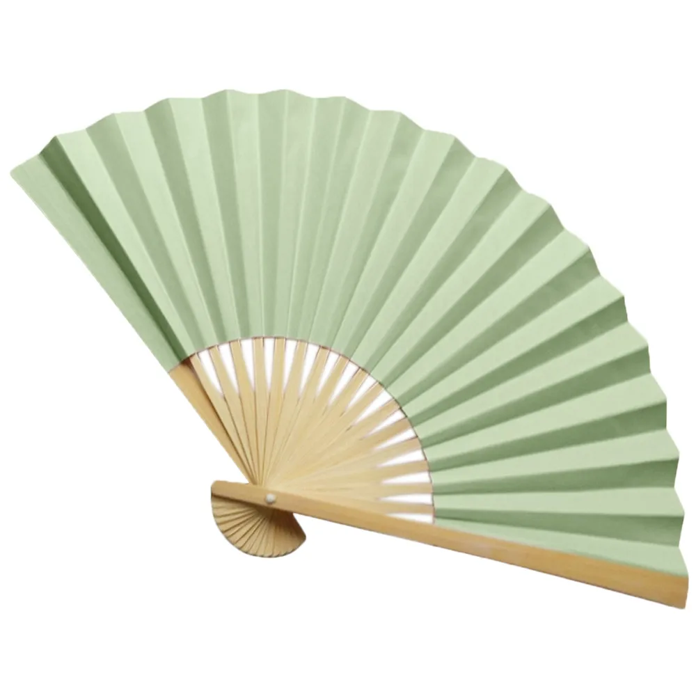 Pattern Chinese Style Hand Held Fan Bamboo Paper Folding Fan Handheld Wedding Hand Fan Cool Bamboo Flower Personalized G613