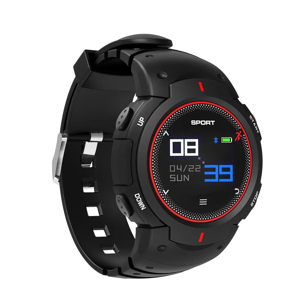 

F13 Waterproof IP68 watch Bluetooth Fitness Tracker with Heart Rate Monitor Sleep Monitor Remote Camera Black Smart Watch
