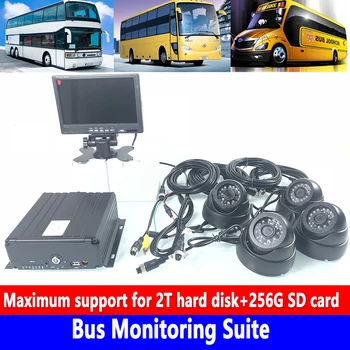 

HD 4 channel PAL / NTSC system bus monitoring kit protection car / agricultural locomotive maximum support 1 256G SD card record