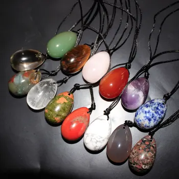 

1 piece 40mm*25mm Drilled Jade Egg Natural stone Yoni Egg For Kegel Exercise Pelvic Floor Muscle Vaginal Exercise Ben Wa Ball