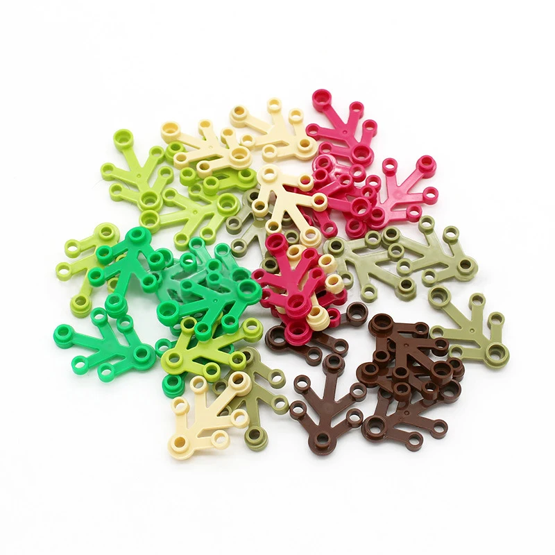 

10Pcs/set 6 Holes Branch Trees Plant City MOC Bricks Accessories Parts Set Building Blocks DIY Toys For Children
