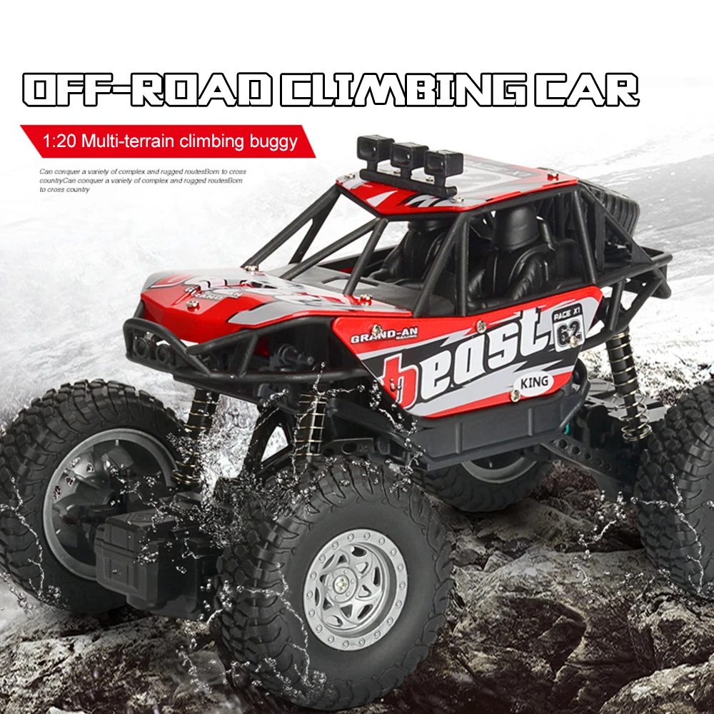 

New Electric Remote Control RC Car Rock Crawler 1:20 Wireless Charging Four-wheel Drive Climbing Car Model Vehicle toy