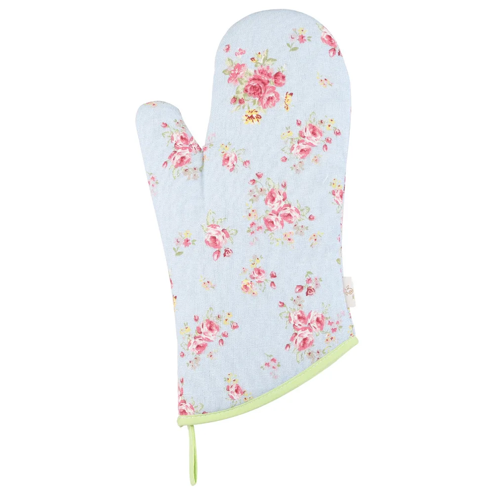 Neoviva, хлопковые холщовые перчатки для взрослых и женщин, набор из 2 цветочных баллад, синие перчатки для приготовления барбекю, прихватки для духовки, Bakvormen