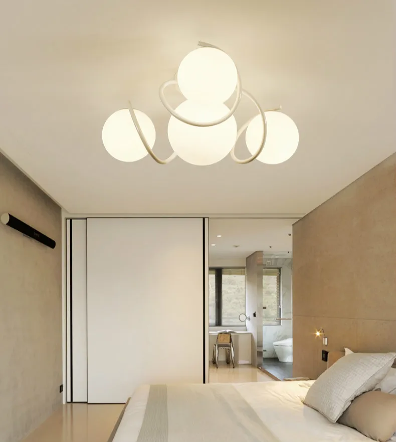 Американский стиль простой современный потолочный светильник s Творческий столовая/ресторан спальня светильник 4/7 лампочек E27 led Стекло лампа CL523