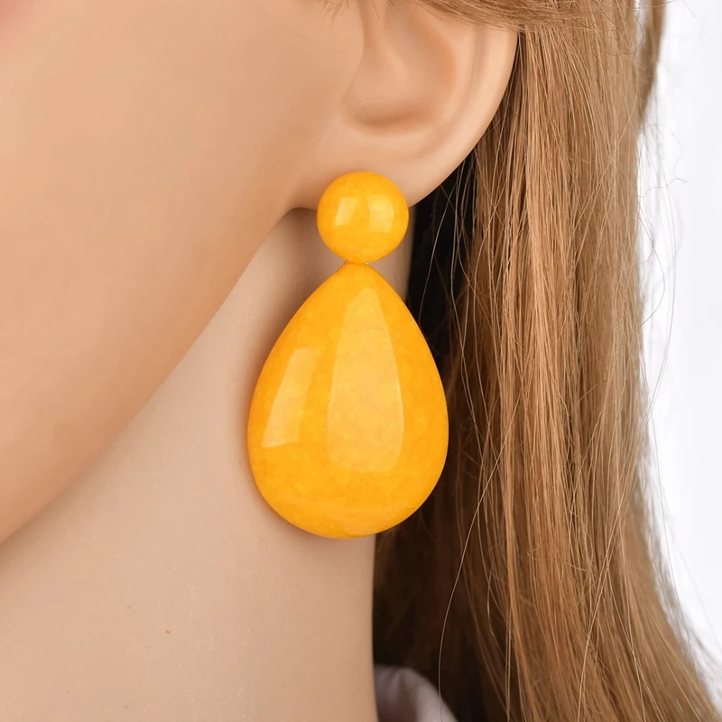 

Jewelry Popular Big Earrings New Fashion Resin Earrings Acrylic Dangle Modern Geometric Jewelry For Women Hanging Drop Earring