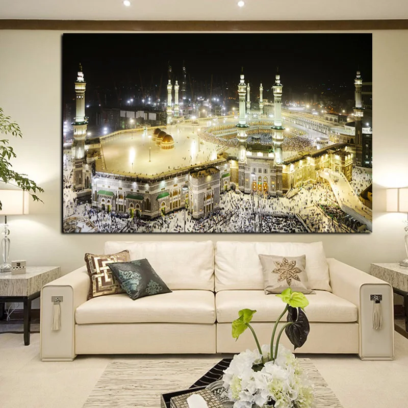 HD-Print-Mecca-Islamic-Sacred-Landscape-Oil-Painting-Religious-Architecture-Muslim-Mosque-Wall-Picture-for-Living (1)