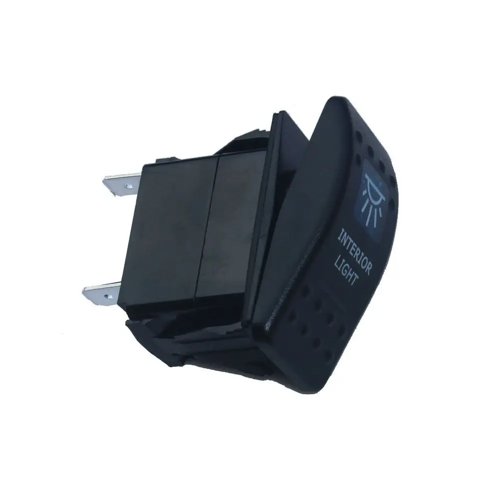 Ee Support 12v 20a Blue Led Bar Rocker Switch Interior Light Lamp Auto