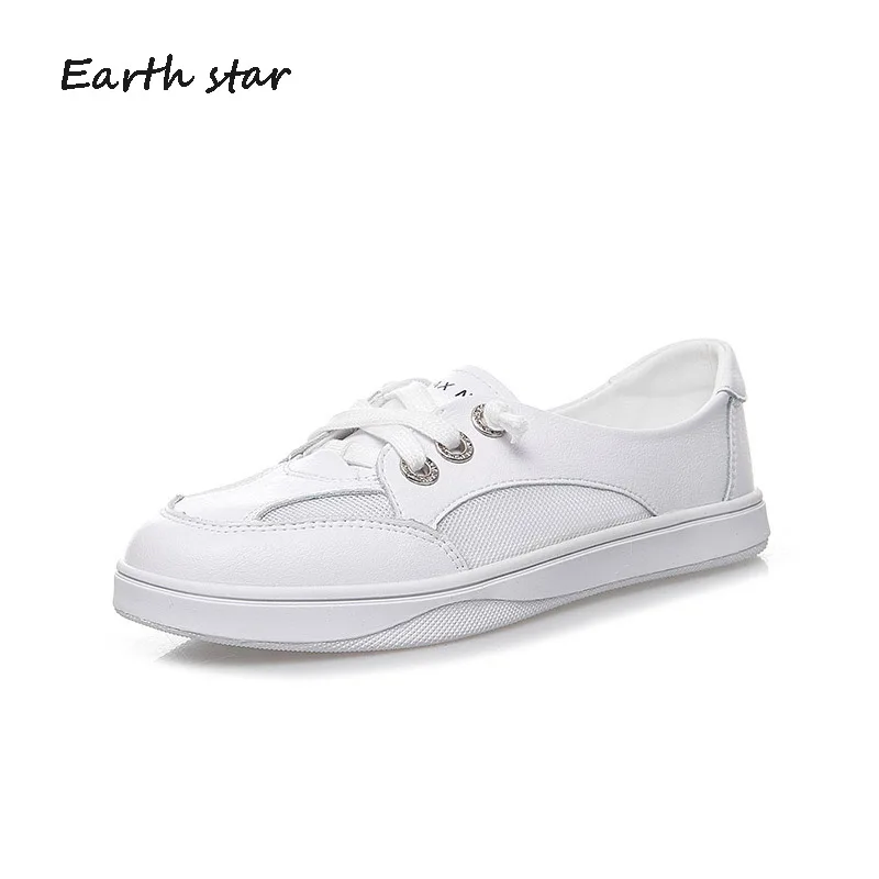 

Casual Shoes Women Fashion Brand White Sneakers zapatos de mujer 2019 Summer New chaussures femme Real Leather Ladies footware