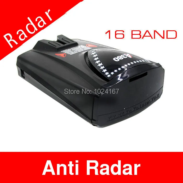 Car Anti speed Radar Detector English or Russia Option A380 with mounting bracket Free Shipping |