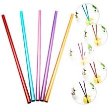 2 шт многоразовые радужные металлические алюминиевые соломинки домашние декоративные принадлежности для вечеринок Кухня Столовая бар бутылка для воды чашки аксессуары