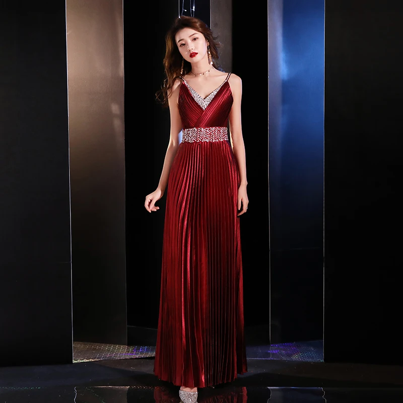 Новое поступление сексуальное красивое вечернее платье 2019 Спагетти ремень v-образный вырез торжественное платье galajurk abiye elbise вечерние