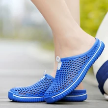 Красивые мужские сандалии; летняя повседневная обувь с перфорацией; Мужские Пляжные шлепанцы; дышащая обувь на плоской подошве; модная обувь для отдыха; садовая обувь; O1168