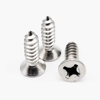 

10/50pcs M3.5 M3.9 M4.2 M4.8 M5.5 M6.3 304 A2-70 stainless steel Cross Phillips Flat Countersunk Head Self-tapping Wood Screw