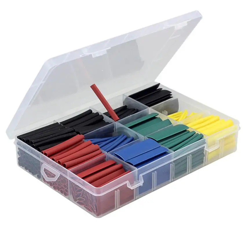 

bestselling 530pcs Thermal contra Sleeve cable Heat Shrink Tube termoretractil pvc tube tubing 2:1 Wrap Wire Cable free ship