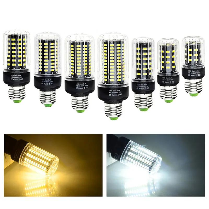 

E27 E14 B22 LED Corn Bulb Light 3W 7W 9W 12W 15W 18W AC 85-265V SMD 5736 LED Diode Lamp Lighting for Home Pendant Light Source