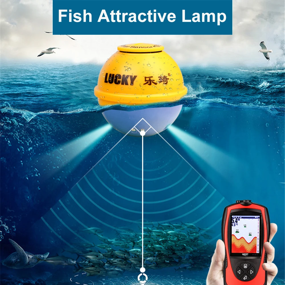 محظوظ FF1108-1CWLA FF1108-1CW قابلة للشحن لاسلكية صياد السمك سونار الروسية اللغة الاستشعار شاشة إل سي دي مضادة للمياه ل الصيد A5