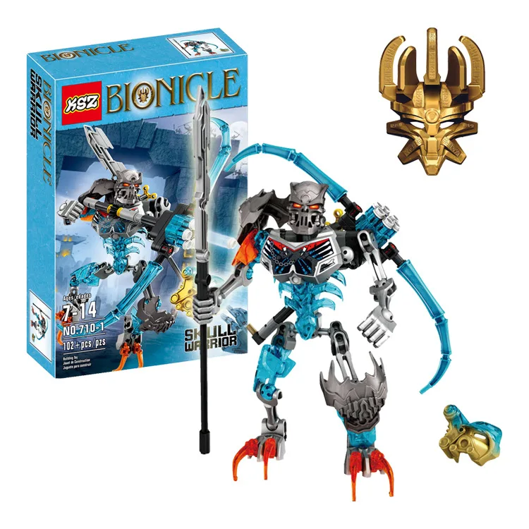 

BionicleMask of Light XSZ 710-1 Children's Skull Warrior Bionicle Building Block Minifigure Toys Best Toys Compatible With Legoe