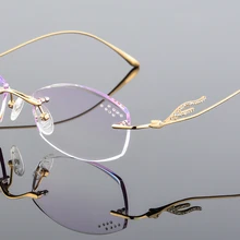 XINZE модные очки алмазные для обрезки очки без оправы рецептурная оптика очки оправа для женщин очки T1081