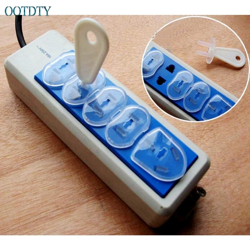 

High Quality 10Pcs Safety Electric Socket Outlet Plug Lock Cover Protector For Baby Children #330