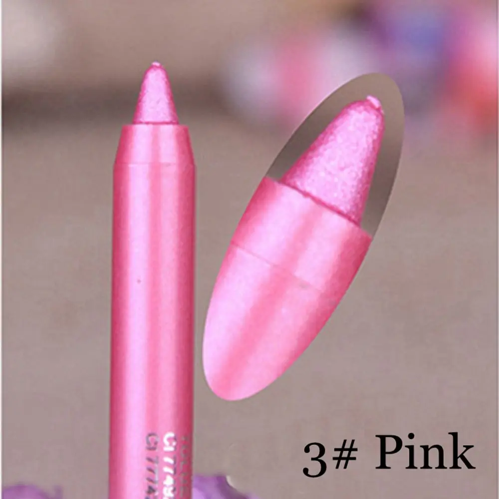 1PC Long-lasting Waterproof Eye Liner Pencil Pigment Waterproof White Color Eyeliner Makeup Makeup Tools Hot Sale - Цвет: Pink