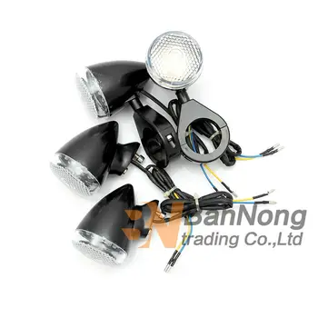 

4 PCS Free shipping Motorcycle LED Front&Rear Turn Signal Light 41mm Fork Clamp For Harley Softail Dyna Sportster 883 XL Fat Boy