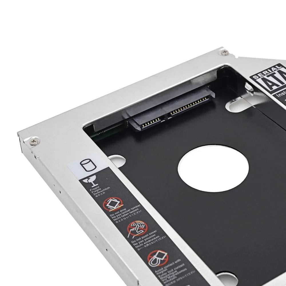 Алюминиевый 2-ой HDD Caddy 12,7 мм IDE 2," SSD коробка-чехол на HDD корпус для Dell Inspiron 1525 1526 1545 M1330 M1530 профессиональный