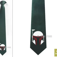 BOBA FETT красный шлем Мужской Жаккардовый тканый тонкий узкий 2," галстук 6 см Галстук Свадебная вечеринка галстук для жениха запонки LK054M
