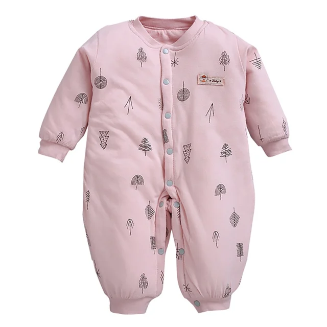 2018 Baby Boy Girl Romper Newborn Sleepsuit Thick Baby Rompers Infant Baby Clothes Long Sleeve Newborn Jumpsuits Baby Pajamas 2