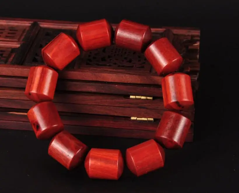 

20mm Nice Natural Red Sandalwood Beaded Bracelet For Cool Man and Fashion Man